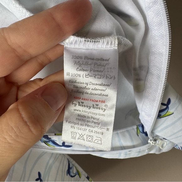 Kissy Kissy Pima Cotton Surfing Sharks Footed Stretch Sleeper Pajamas 3-6 Months - Picture 3 of 10